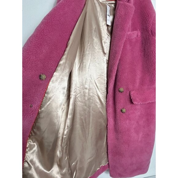 J. Crew Women's Relaxed Sherpa Blend Topcoat in Dusty Bloom - Sz S - NWT - Picture 6 of 12